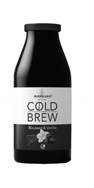 Bjorganic Cold Brew - Blaubeer & Vanille - schwarz weiß frei